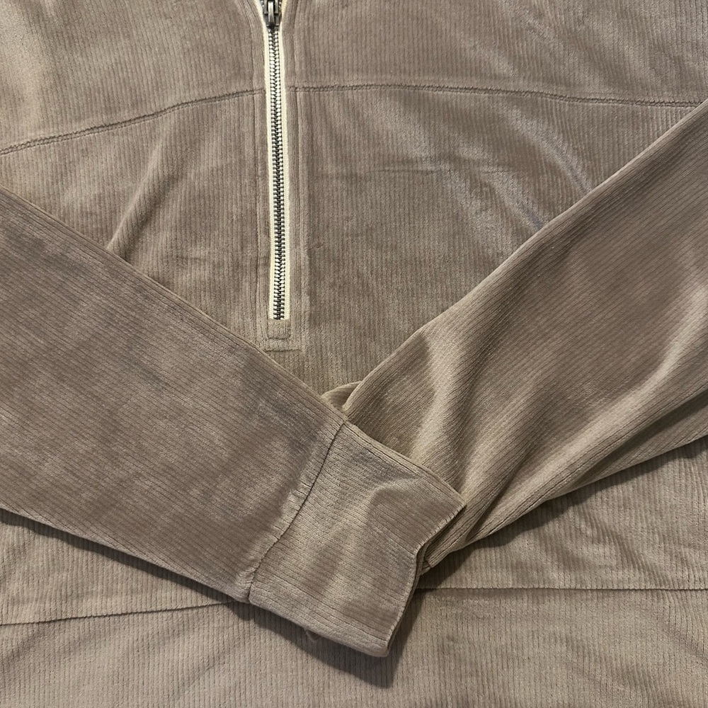 Vuori Haven Half Zip Velour Hoodie In Graphite XL - Picture 4 of 8